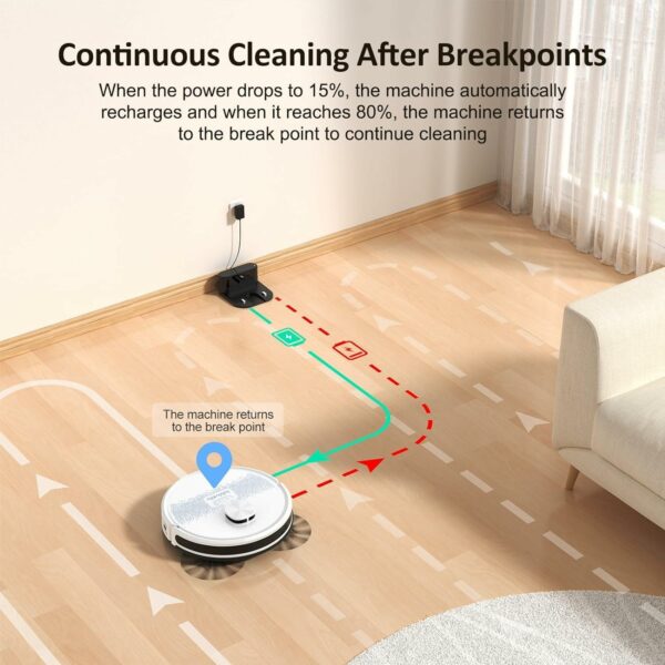 Lubluelu Robot Vacuum Cleaner with Mop 4000Pa - Image 7