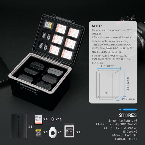 PEAK DESIGN CUFF WRIST STRAP & JJC 2 in 1 BATTERY / CARD CASE - Image 13