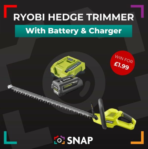 RYOBI Hedge Trimmer with Battery & Charger