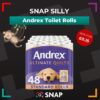 Bulk pack of 48 Andrex Ultimate quilts toilet rolls competition prize