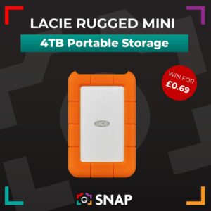 laCie Rugged Mini 4TB orange external hard drive competition prize