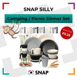 camping or picnic reusable dinner set for 6 persons competition prize