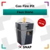 Modern stone gas fire pit competition prize