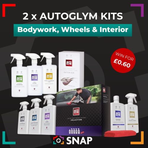 Autoglym car kits for interior and exterior competition prize