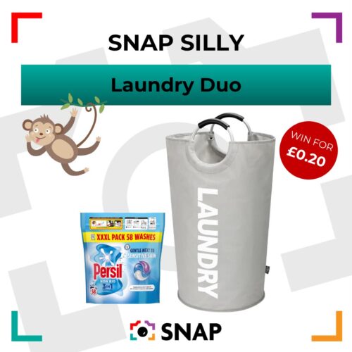 Laundry Duo laundry basket and Persil wash capsules competition prize