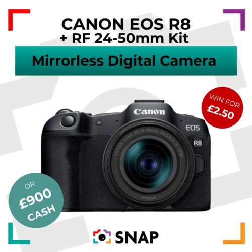 Canon EOS R8 Mirrorless digital camera and lens kit competition prize